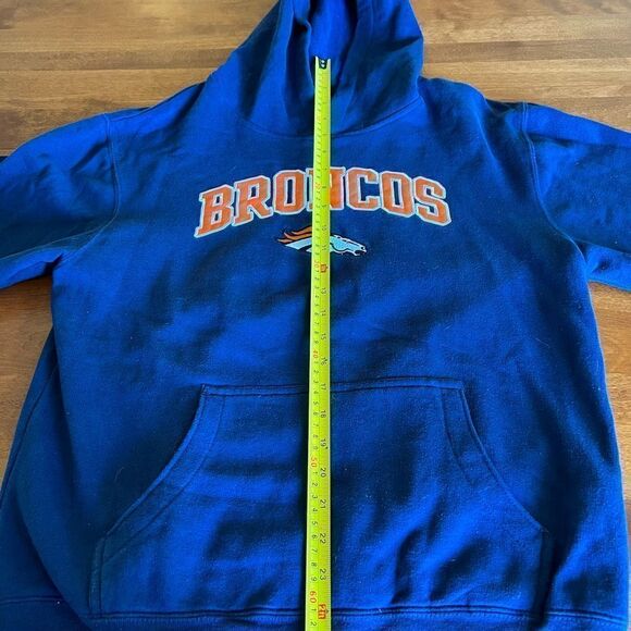 NFL Broncos Football Hoodie Navy BluePullover Youth XL Worn By Actor on TV. - Picture 6 of 6